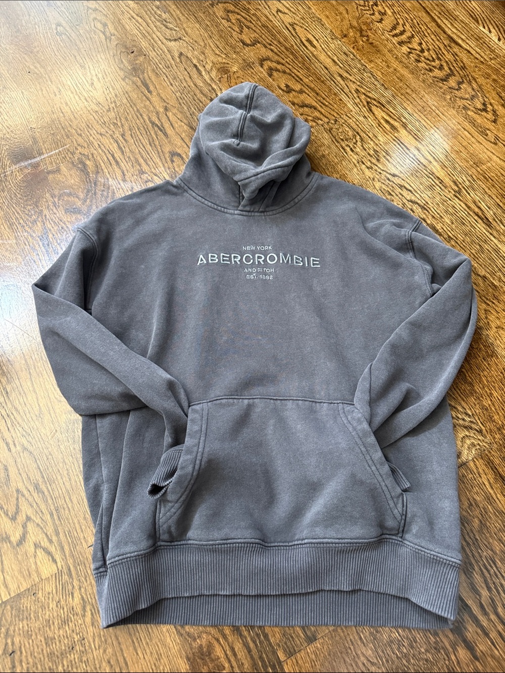 Abercrombie & Fitch Men's Hoodie in Charcoal